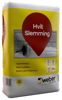 Weber slemmemørtel, hvit, for slemming, 20 kg