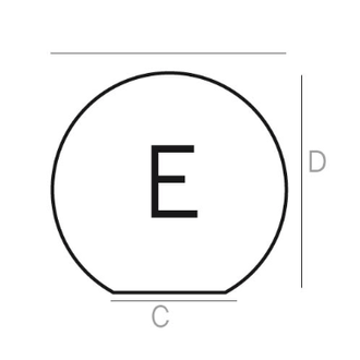 Glassplate, gulvplate, 117 x 130 cm, kuttet bakside på 77 cm
