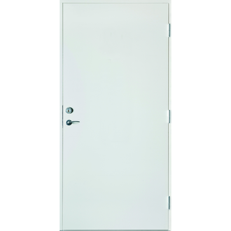 Inngangsdør, klimadør, hvit, lyd- og brannklassifisert EI30/38DB (flere varianter)