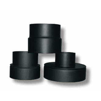 Overgang røykrør, innvendig 75 mm, utvendig 100 mm (98 mm), aluminisert stål