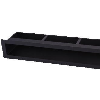 Ventilrist, Slimline, 900 x 100 mm, åpning 515 cm2, sort