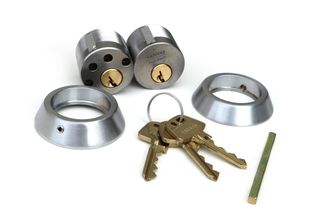 Låsesylinder, D1285C matt krom, A/B=78/22