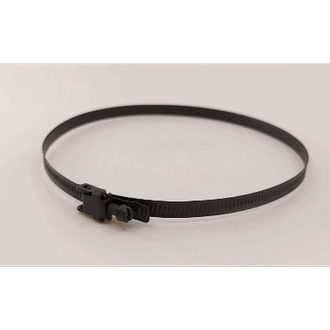 Låsklammer, spennebånd, svart, ø80 - 160 mm