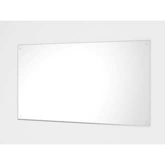 Glassplate / Splashguard hvitt glass 900 mm