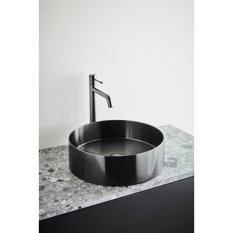 Håndvask circle steel børstet svartkrom