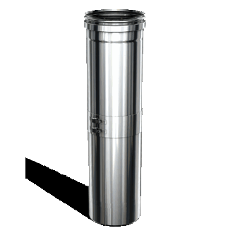 Teleskoprør, 40-60cm, ø200 rustfritt rehab