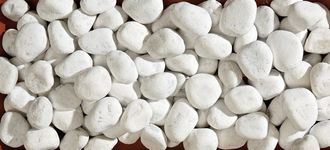 Dekorstein Hvit Tromlet 40/60 (20kg) - Aaltvedt