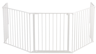 Barnesikringsgitter, hvit, Olaf, ekstra bred 90 - 278 cm