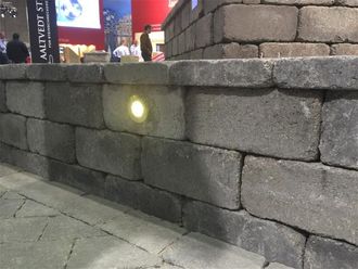 Hullboring for belysning i Aaltvedt støttemur eller mur, Ø60mm