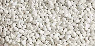 Dekorstein, hvit, tromlet, fraksjon 15/25 mm, 20 kg sekk, fra Aaltvedt