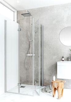 Dusjhjørne igloo pro fold 90 x 90 cm aluminium