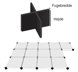 Fugekryss, Pave-X, sikrer fugeavstand, 50 stk pose