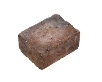 Herregårdstein belegningsstein, 1/2 stein, 10 x 13,5 x 6 cm, Rødmix, fra Asak