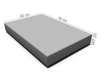 Gangbaneheller, Børstet, 60 x 90 x 10 cm, Grå, fra Aaltvedt