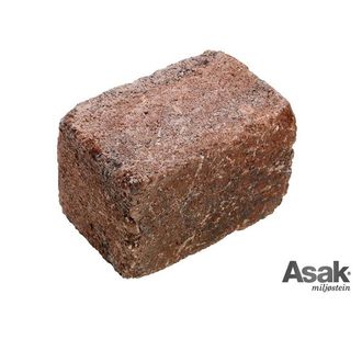 Mur, Herregård 1/2 stein, 20 x 13,5 x 13,5 cm, rødmix, fra Asak