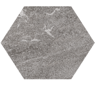 Helle Heksagon, Gråmix, "ø60" x 2 cm, fra Aaltvedt