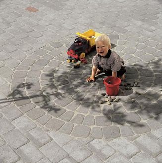Kongsgård belegningsstein, sirkel ø 2,1 meter, Gråmix, fra Aaltvedt