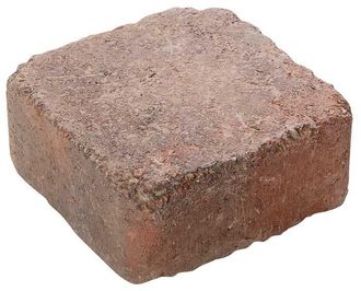 Herregårdstein, belegningsstein, kvadrat, 13,5 x 13,5 x 6 cm, rødmix, fra Asak