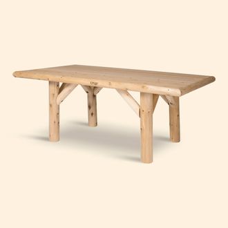 Log spisebord, 180 cm