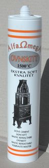 Ovnskitt, 600 g patron til pistol, tåler 1500 °C