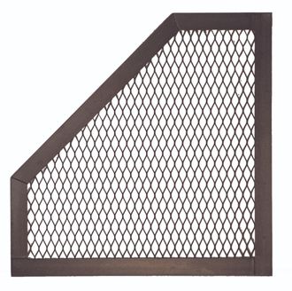 Topprist, rist, kuttet hjørne, 38 x 38 cm, (34 cm kuttet), sort