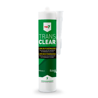 Monteringslim, tettemasse, fugemasse, Trans 7, krystallklar lim/fug, 310 ml patron