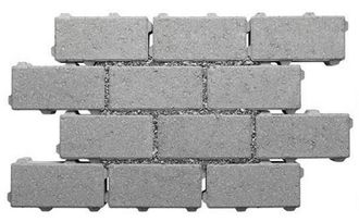 Arena Dren belegningsstein (åpning 8,1%), 20 x 10 x 6 cm, Grå, fra Asak