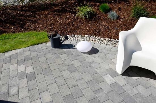 Relieff 1/2 stein beleggningsstein, 10 x 13,5 x 6 cm, Gråmix, fra Asak