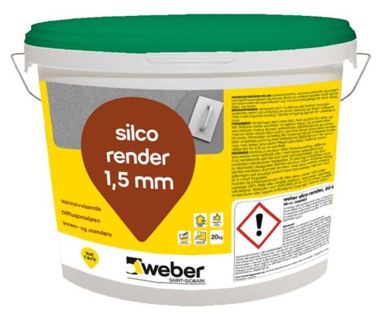 Fargeprøve, Weber silco render 1,5 mm, 1 kg