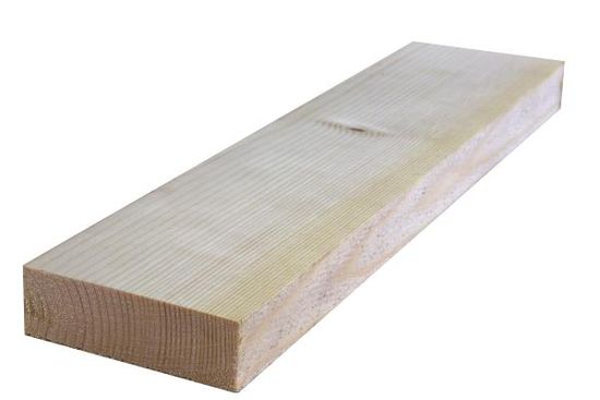 Justert forskaling 23 x 123 mm - Ikke behandlet