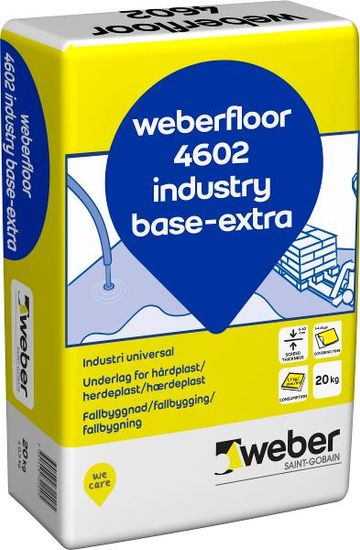 Weber floor 4602, Industry Base Extra, avrettingsmasse, 20 kg sekk