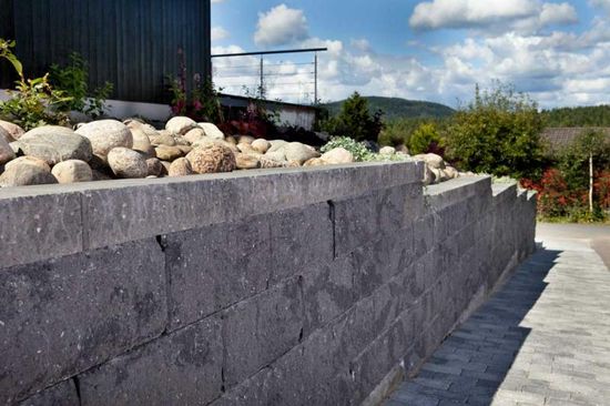 Vertica Mur toppstein, 45 x 26,5 x 10 cm, Koksmix, fra Asak