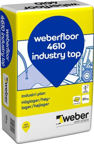 Avrettingsmasse, Weberfloor 4610 Industry Top, 20 kg sekk