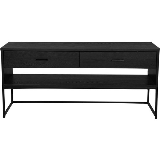 Alexis - Tv-benk Svart 120 x 40 x 55 cm, Mdf, Metall