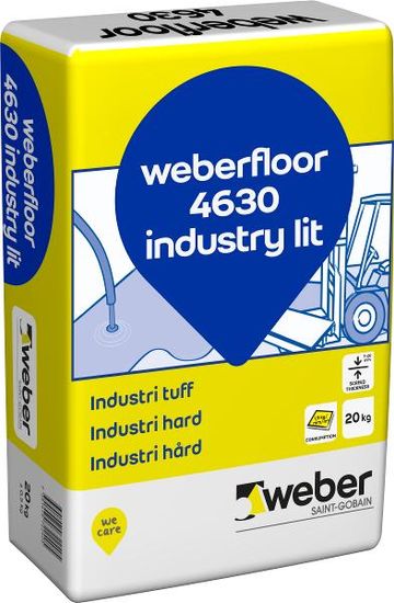 Weber floor 4630, Industry Lit, avrettingsmasse, 20 kg sekk