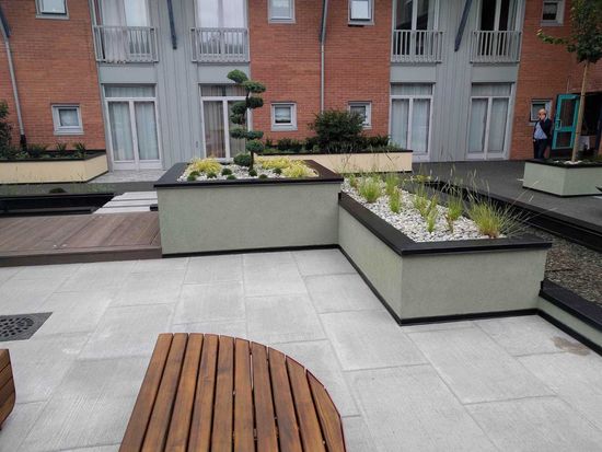 Gangbaneheller Børstet, 45 x 75 x 10 cm, Grå, fra Aaltvedt