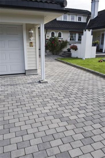 Kongsgård belegningsstein, 1/2 stein, 6 cm, gråmix, fra Aaltvedt