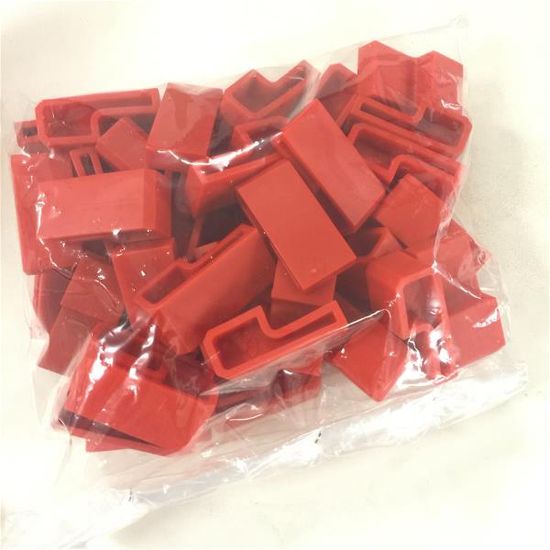 Geoloc monteringsknott, rød, 50 stk, til Rådhus og Knekt støttemur, fra Aaltvedt 