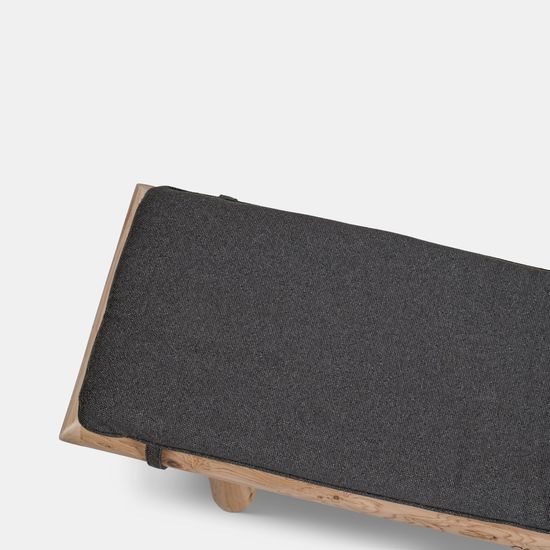 Sittepute for hagebenk 120 cm, mørk grå