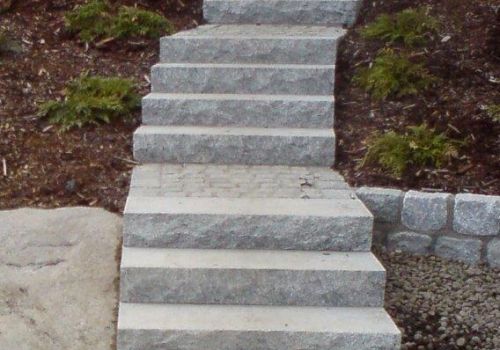 Trappetrinn, granitt, Indisk, grå, 15 x 37 x 100 cm