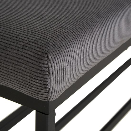 Vito - Benk Grå, 103 x 34 x 51, 100% Polyester, Metall, Skumgummi