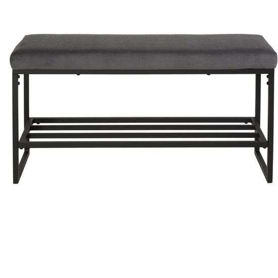 Vito - Benk Grå, 103 x 34 x 51, 100% Polyester, Metall, Skumgummi