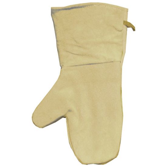 Vott av skinn grå - ekte skinn (1 stk)