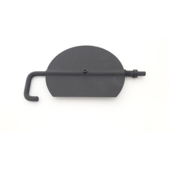 Spjeld, ø125 mm, til røykrør i plate jern