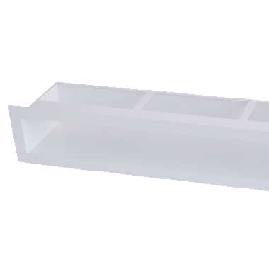 Ventilrist, slimline+, hvit, 900 x 100 mm, 515 cm2 åpning