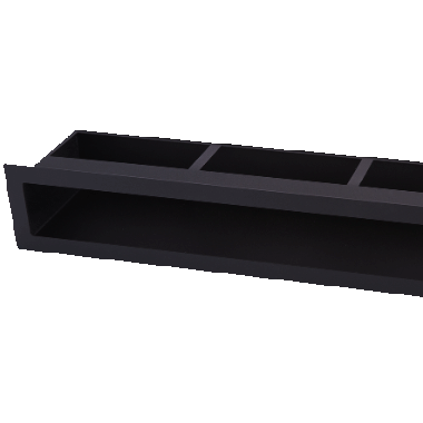 Ventilrist, Slimline serien, 450 x 100 mm, 235 cm² åpning, sort