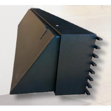 Skjerm til Ventilrist Rail B1000 x H100 mm Svart