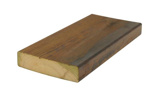 Furu 28x120 terrassebord, glatt - Royal brun