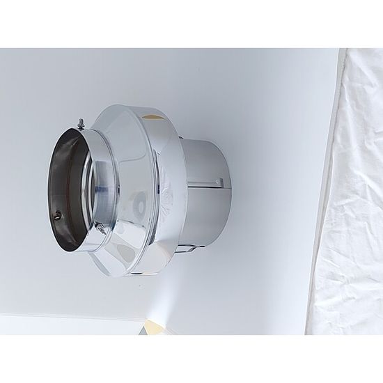 Toppbeslag til pipehatt, for bl.a. stålpipe, ø200 mm, utvendig 280 mm, blank