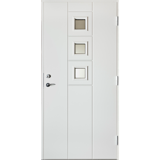 Vera ytterdør med klart glass (flere varianter)